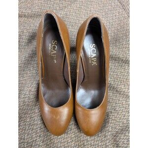 Tan Scapa High Heels Womens Size 33 Equalling Approximately 3 or 3-1/2 Womens